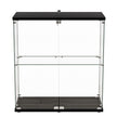 Stacked Glass Display Cabinet Lockable Collections Storage 2 Tier Shelf 2 Door-2018816913244819457