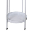Levede 2 Tiers Plant Stand Metal Flower White Medium-2006732931460108289