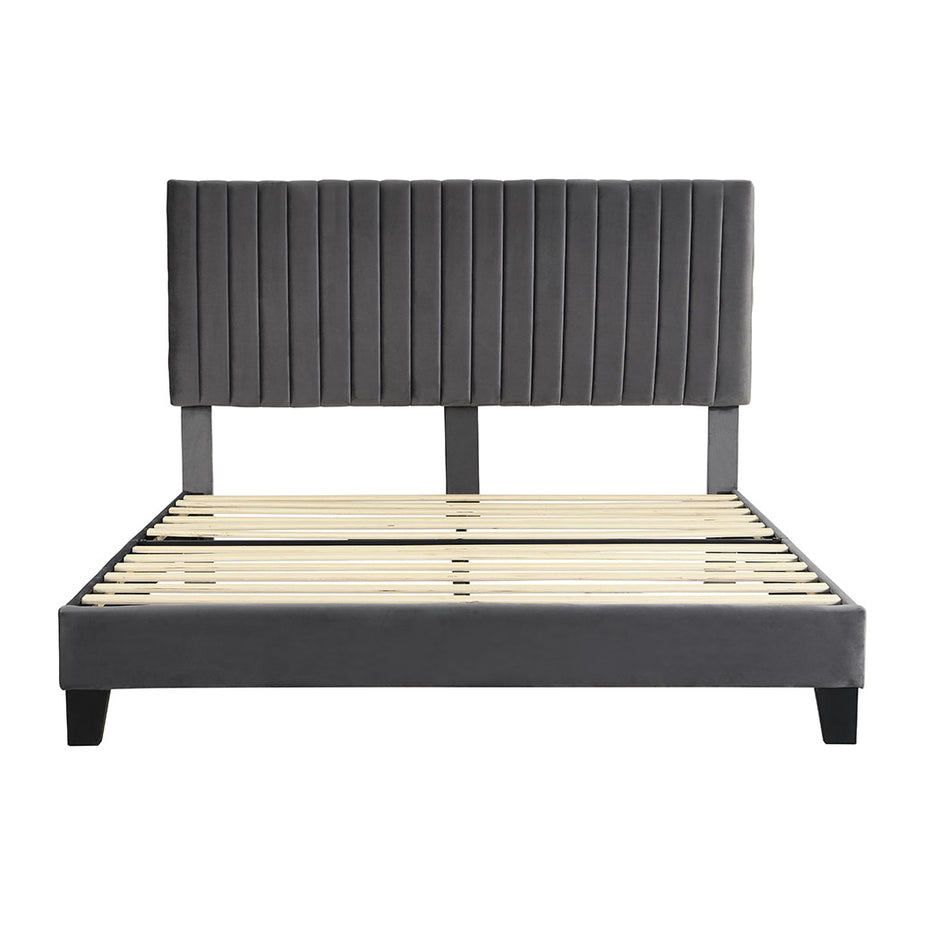 Levede Bed Frame Queen Size Mattress Grey-2018816929078317057