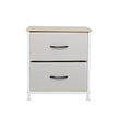 Levede Chest of 2 Drawers Bedside Table Beige-2006733263787397121