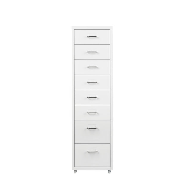 Levede Office Cabinet 8 Drawer Drawers White-2006733172112494593