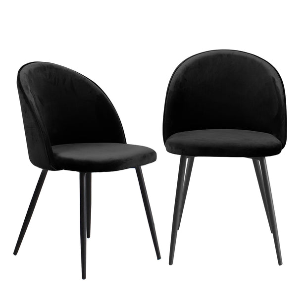 Levede 8x Dining Chairs Kitchen Cafe Black-2006732720549531649