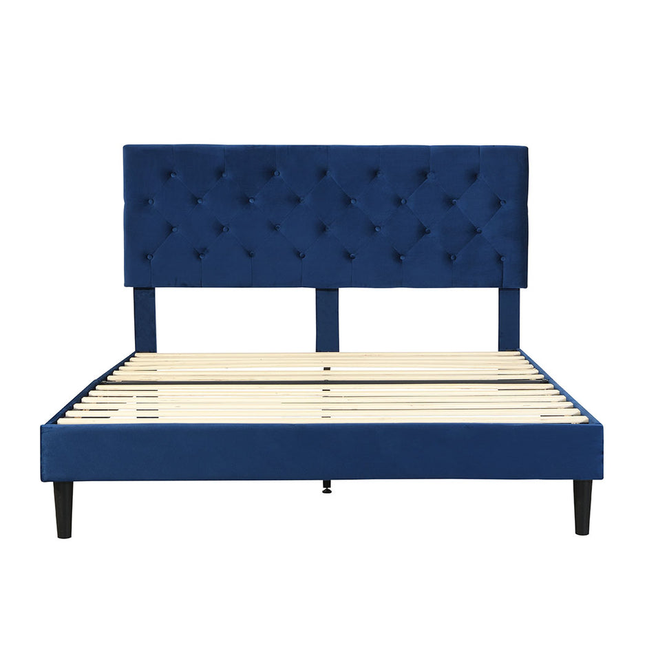 Levede Bed Frame Queen Size Mattress Blue-2006733224277053441