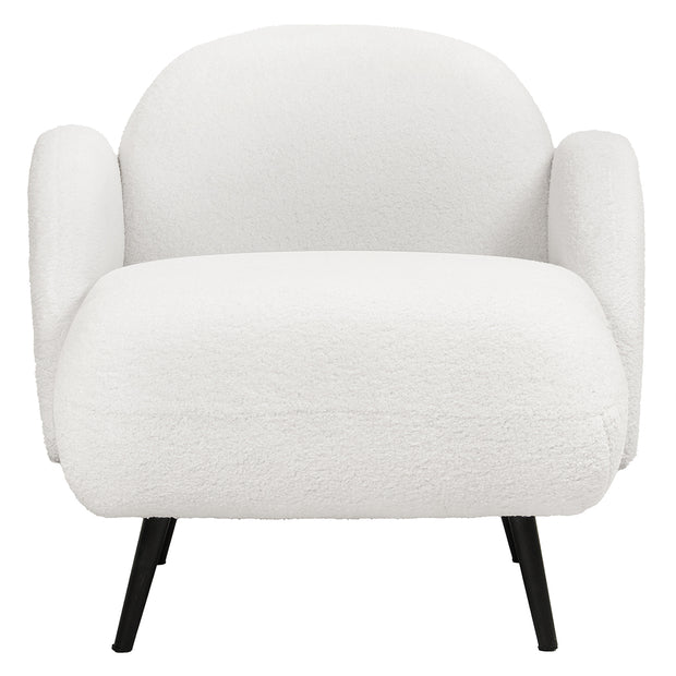 Levede Sofa Chair Fleece Upholstered Single White-2006732843727851521
