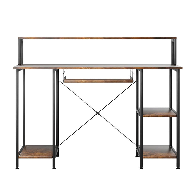 Levede Office Gaming Computer Desk Brown-2006732839713902593