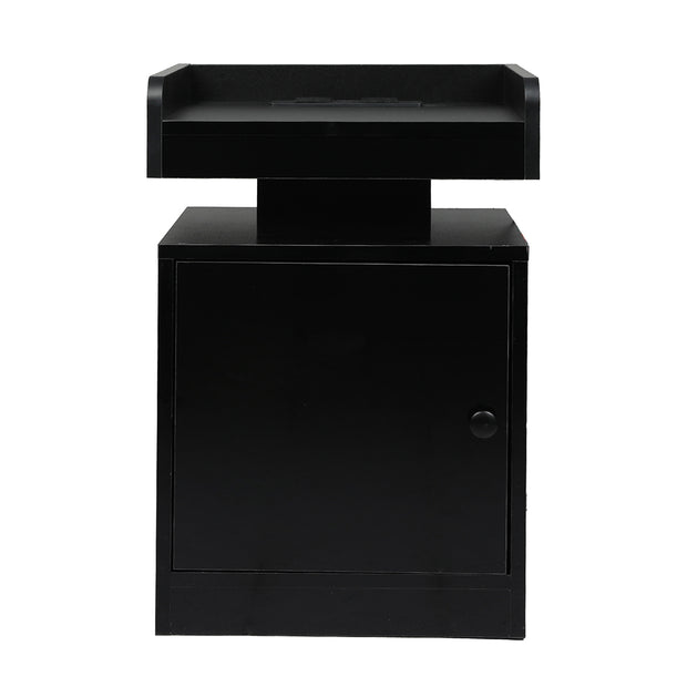 Levede Bedside Table USB Charger Outlet RGB Black-2006732841714585601