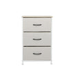 Levede Chest of 3 Drawers Bedside Table Beige-2006733263275692033