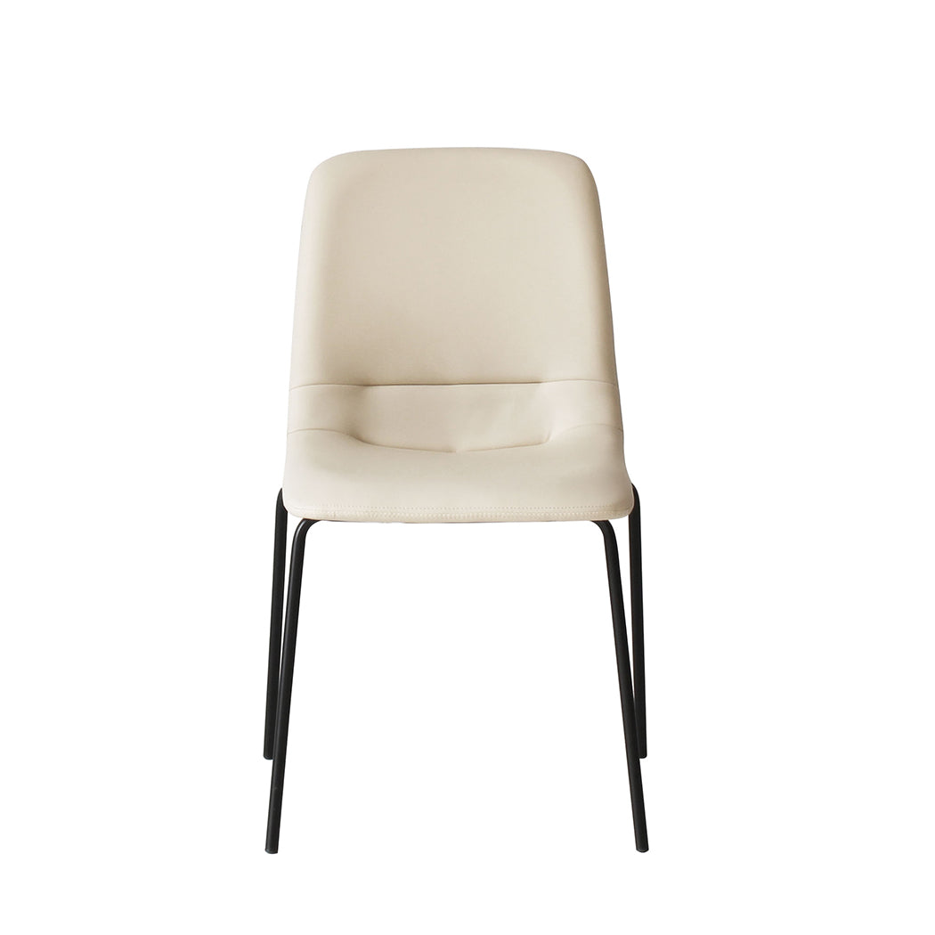 Levede Stackable Dining Chairs Kitchen Beige-2006733271492333569