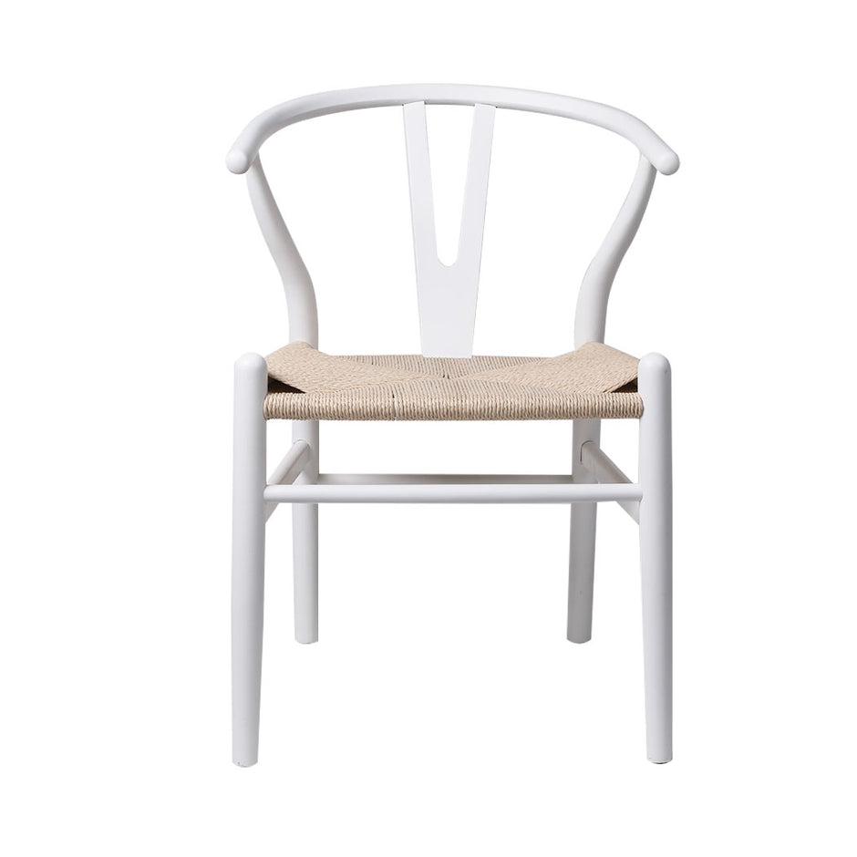 Levede 2x Dining Chairs Wooden Hans White-2006733260503257089