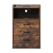 Levede Bedside Table USB Charger Outlet LED Oak-2018816764154089473