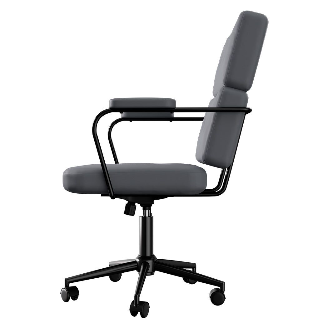 LEVEDE Ergonomic Office Chair Computer PU Grey-2018816851219451905