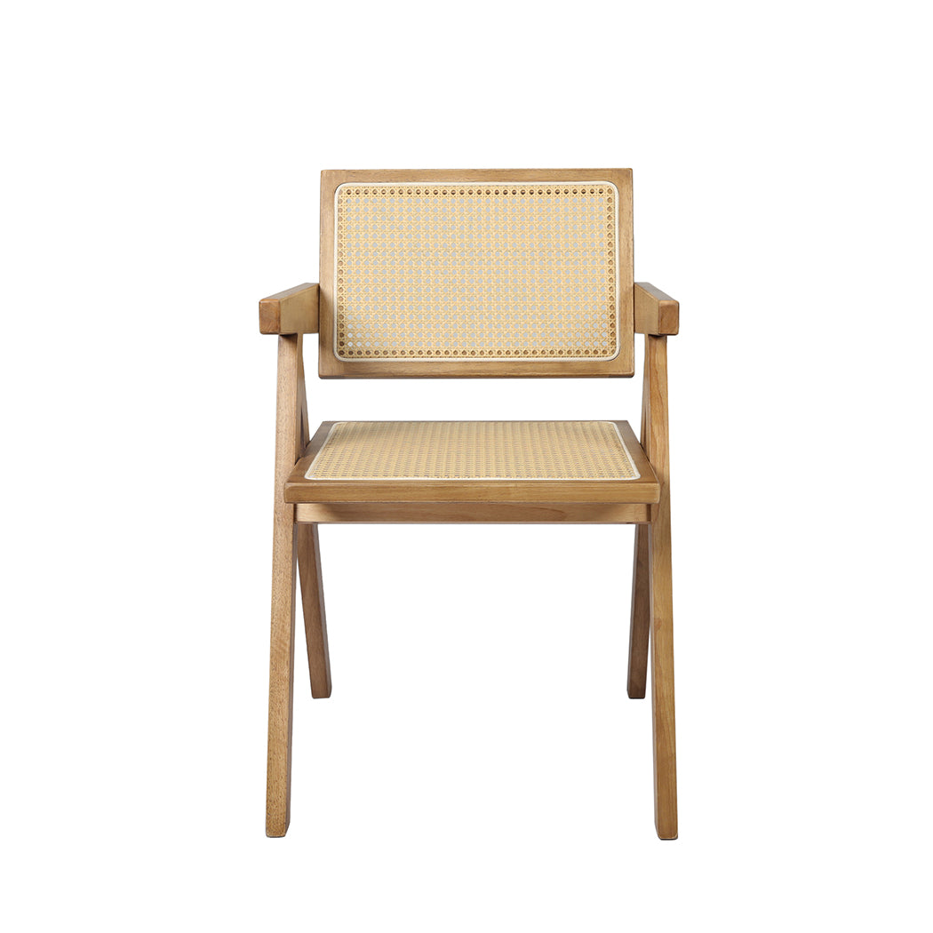 Levede 8x Dining Chair Solid Wood Rattan-2006732729751834625