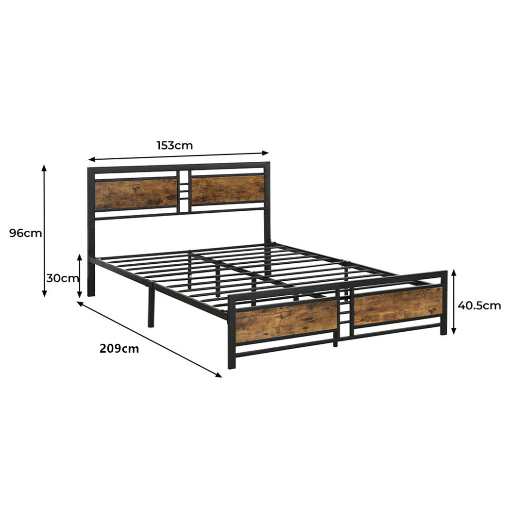 Levede Metal Bed Frame Queen Mattress-2006733223400443906