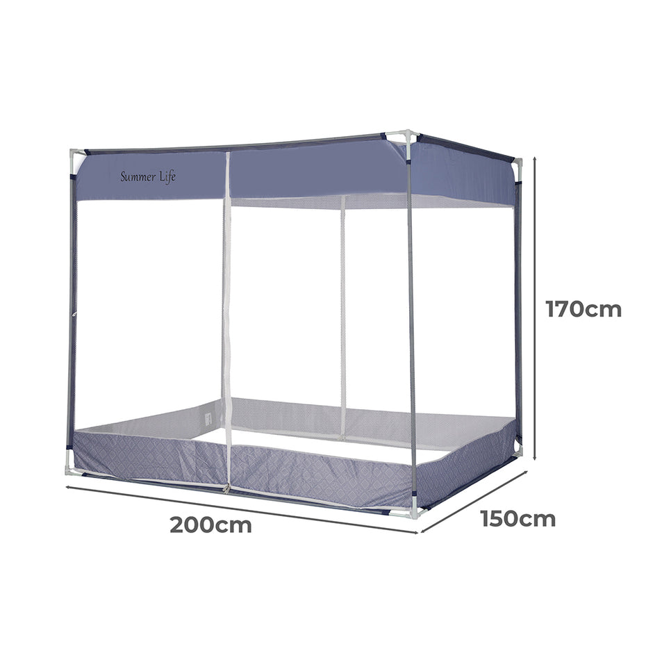 Dreamz Mosquito Bed Nets Foldable Canopy Square Blue-2006733082945785858