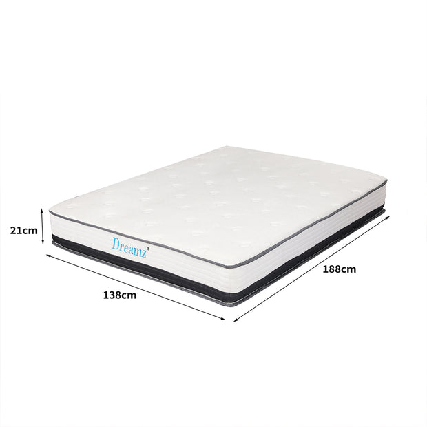 Dreamz Pocket Spring Mattress HD Foam Double-2018816868399321090