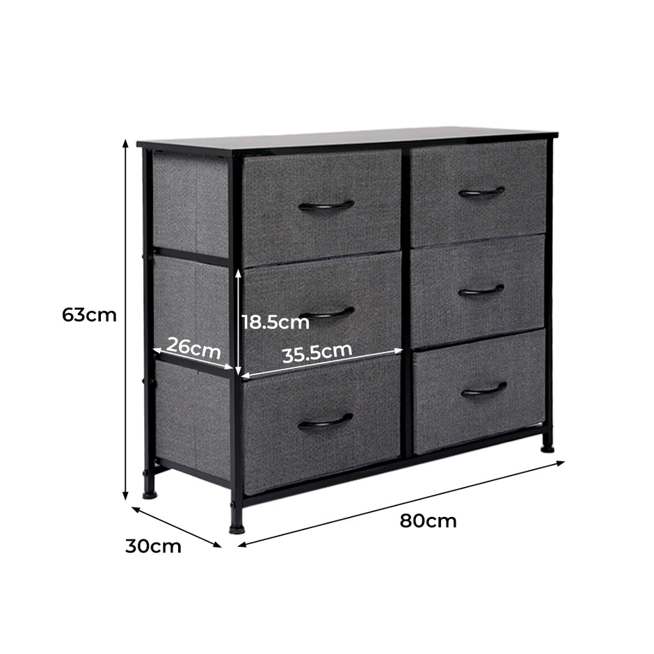 Levede Storage Cabinet Tower Chest Dark Grey-2006733261635719170