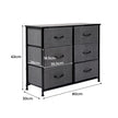 Levede Storage Cabinet Tower Chest Dark Grey-2006733261635719170