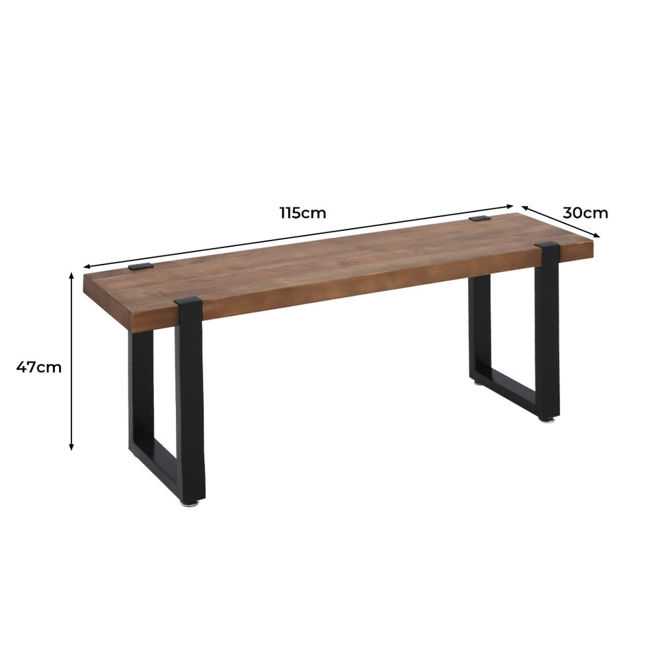 Levede 2x Dining Bench Chairs Wooden 115cm-2018816917380403202