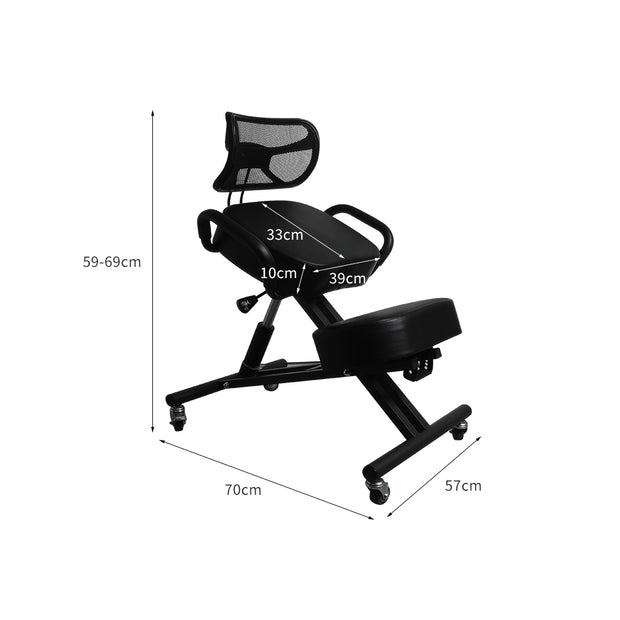 Levede Kneeling Chair Office Ergonomic Black-2006733286877040642