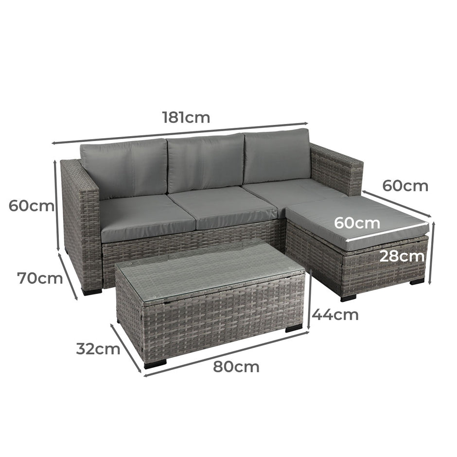 Levede 5pcs Outdoor Sofa Set Patio Furniture-2018816929703268354