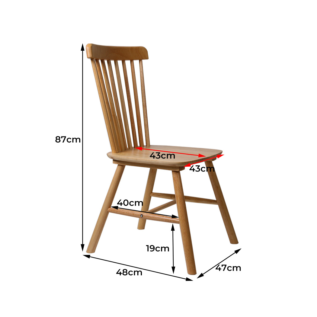 Levede 2x Dining Chairs Kitchen Windor Oak-2006733257516912642