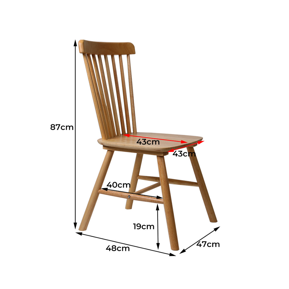 Levede 2x Dining Chairs Kitchen Windor Oak-2006733257516912642