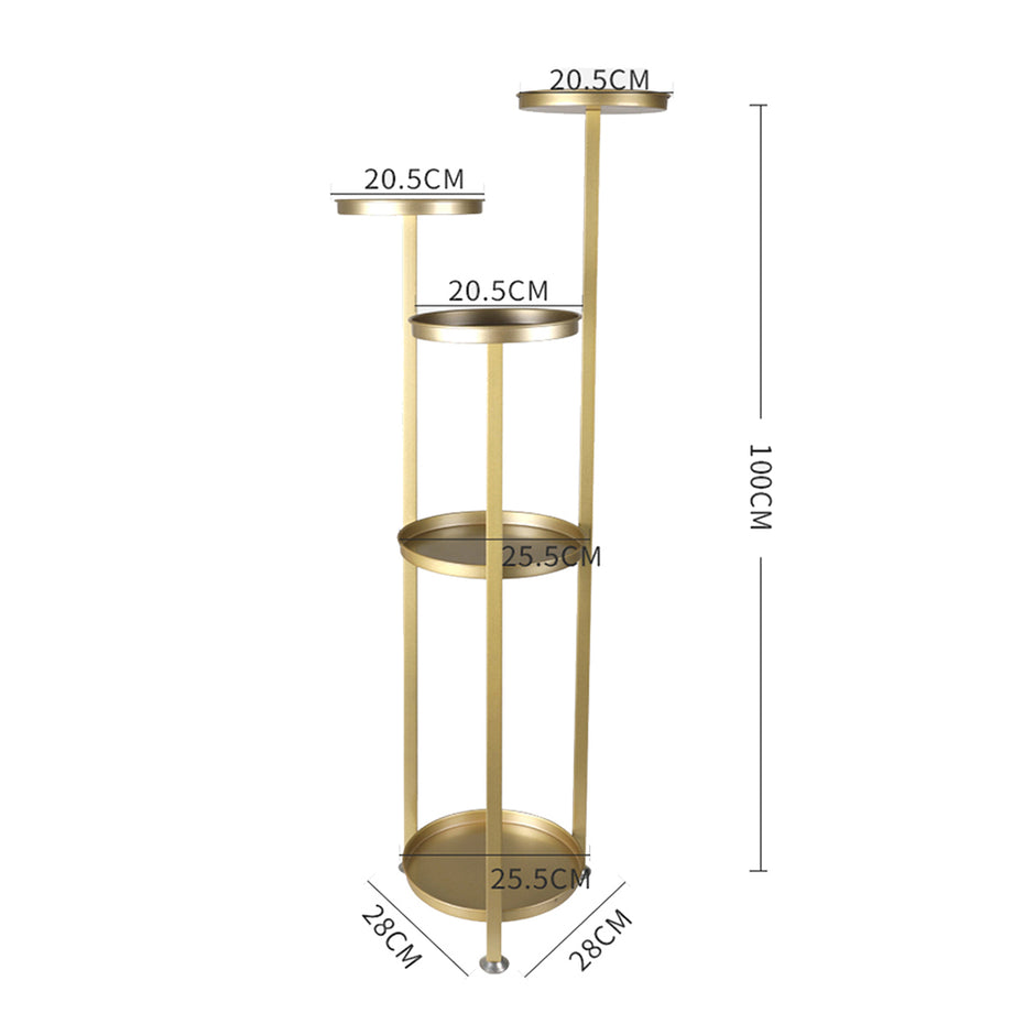 Levede Plant Stand Outdoor Indoor Flower Gold Medium-2018816737776111618