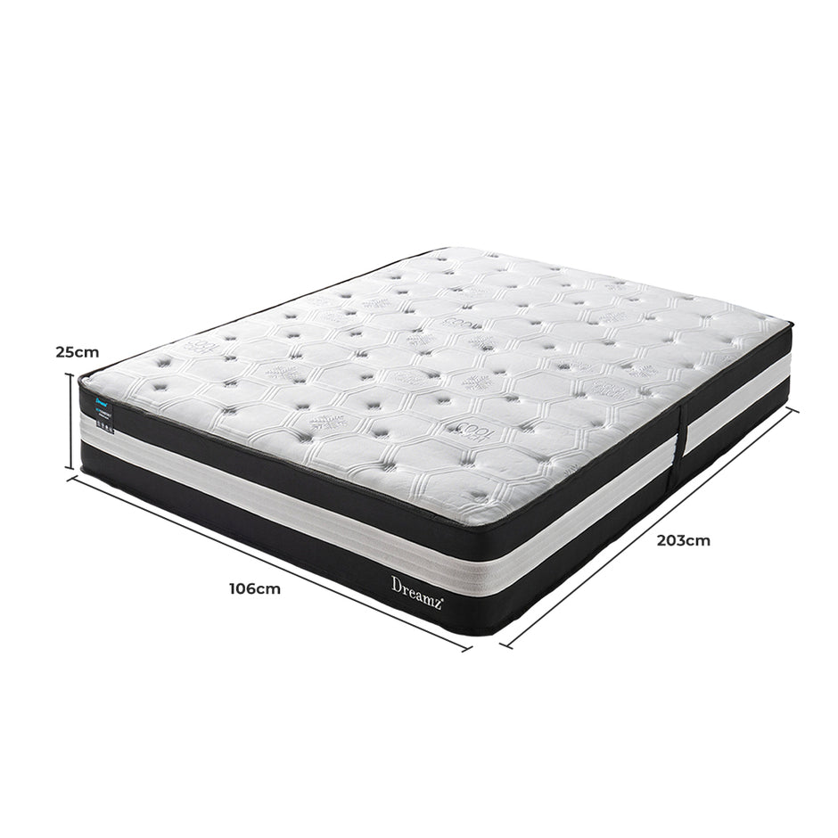 Dreamz Kingsingle Cooling Mattress 5 Zone 25cm King Single-2006733095637749762