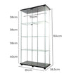 164cm Glass Display Cabinet 2 Doors-2006732805702291458