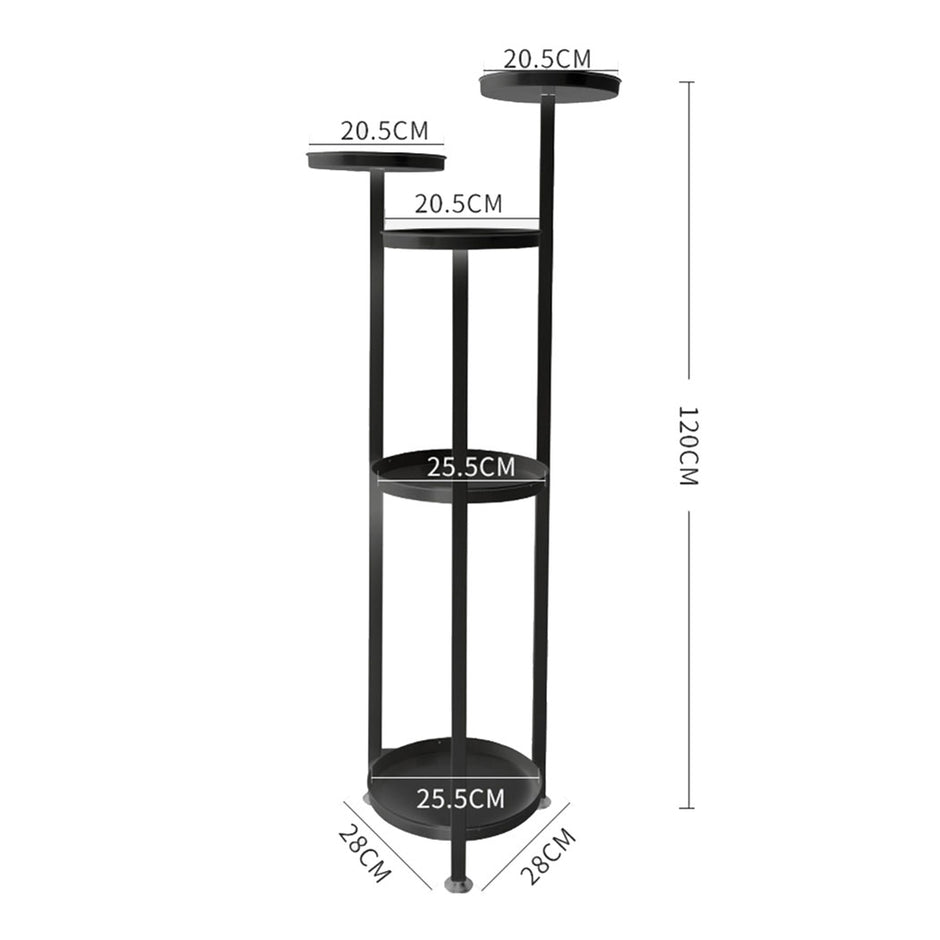 Levede Plant Stand Outdoor Indoor Flower Black Large-2018816769917063170