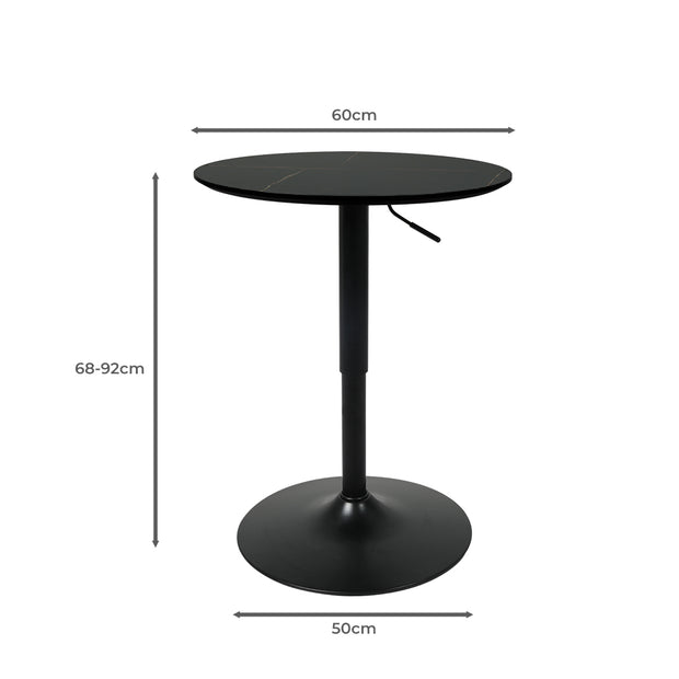 Levede Bar Table Swivel Gas Lift Counter Black-2018816854079967234