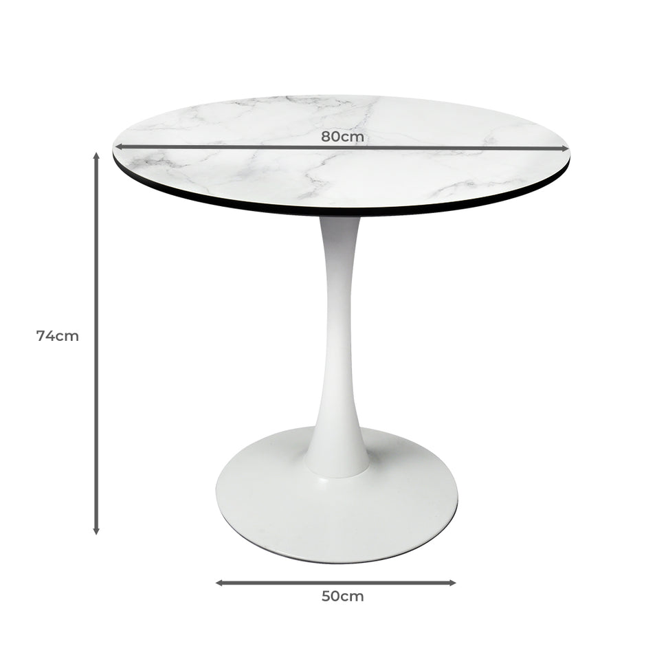 Levede Dining Table Kitchen 4 Person White-2006733275149766658