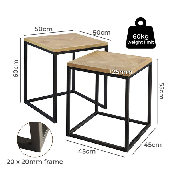 Levede 2PCS Nesting Coffee Tables-2018816870689411074