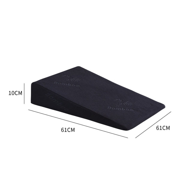 Cool Gel Memory Foam Bed Wedge Pillow With Cover Black 10-2006733149836546050