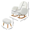 Levede Fleece Rocking Chair with footstool-2006732837268623362