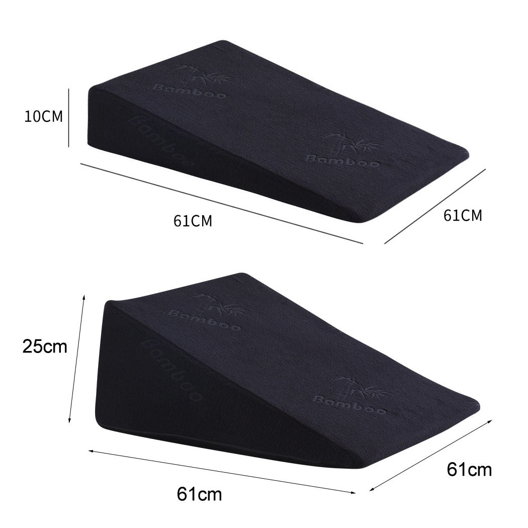 Cool Gel Memory Foam Bed Wedge Pillow With Cover-2006732867295645698