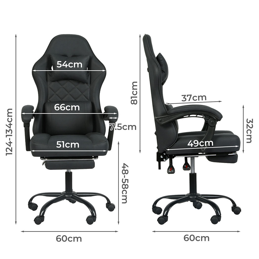 Levede Office Chair High Back Suede Fabric Gaming Chair-2006733418200698882