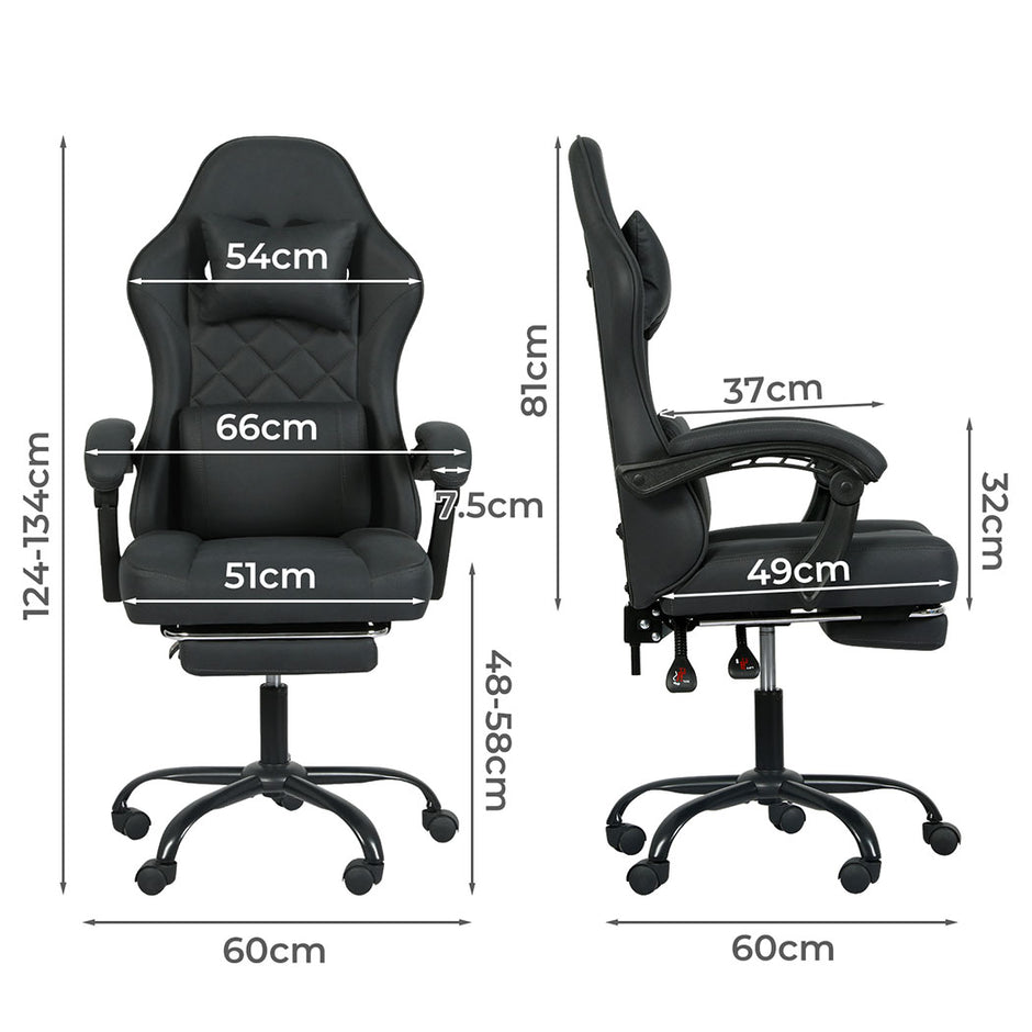 Levede Office Chair High Back Suede Fabric Gaming Chair-2006733418200698882