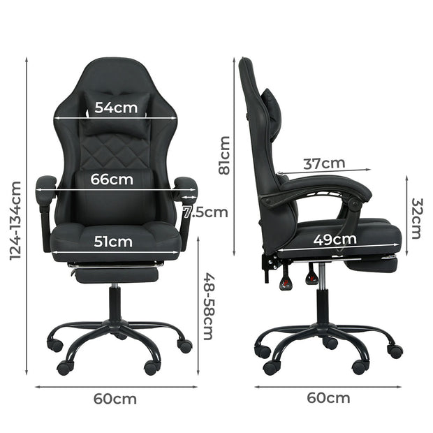 Levede Office Chair High Back Suede Fabric Gaming Chair-2006733418200698882
