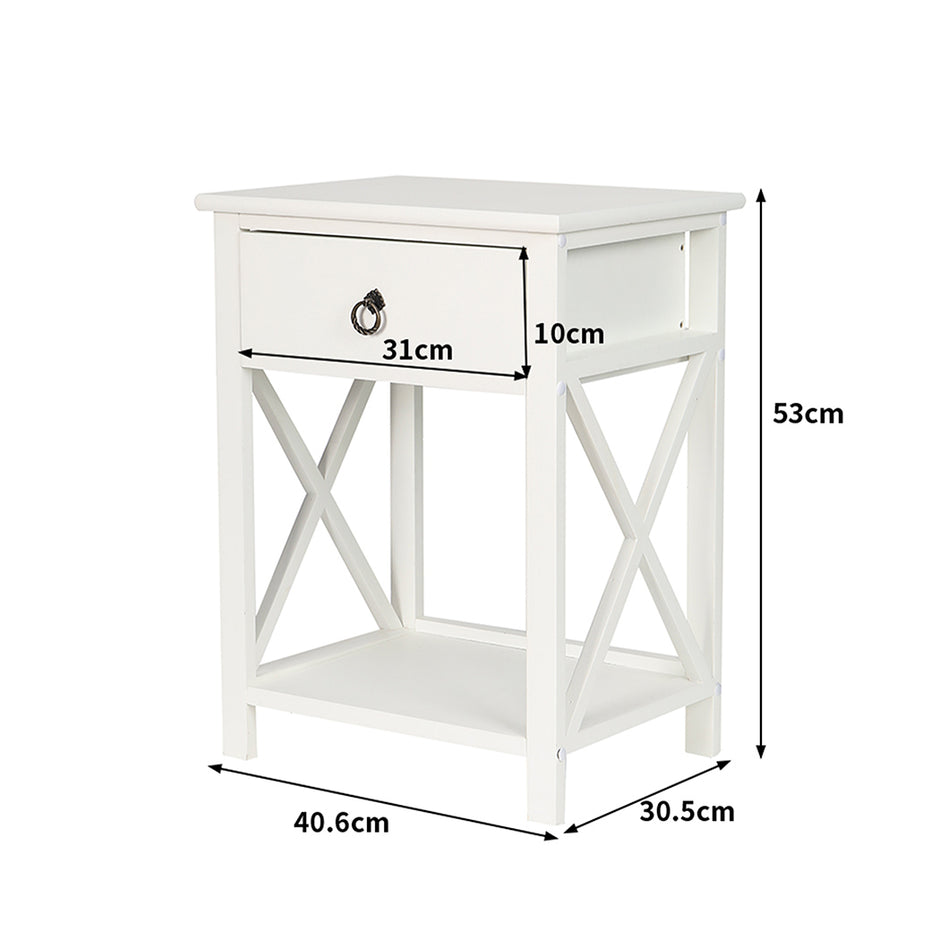 Levede 1x Bedside Tables Drawers Side-2006733144316841986