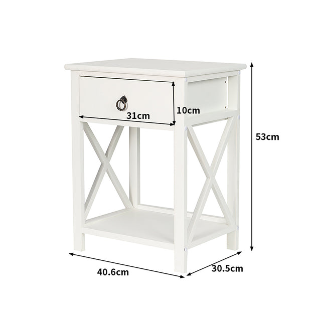 Levede 1x Bedside Tables Drawers Side-2006733144316841986