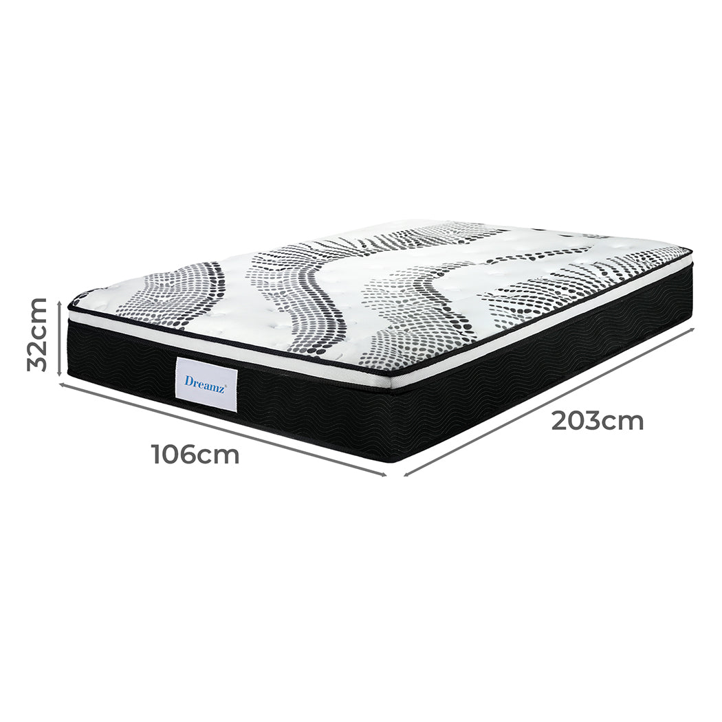 Dreamz 7 Zone Pocket Spring Mattress 32cm King Single-2006733415004639234