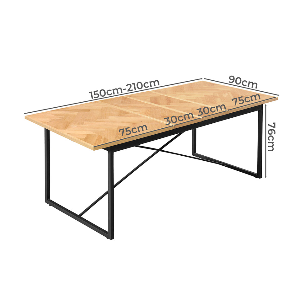 Levede Dining Table Extendable Rectangle Kitchen-2006732836014526466