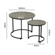 Levede Round Nesting Table Coffee Table Wood Side Table-2006732776656736258
