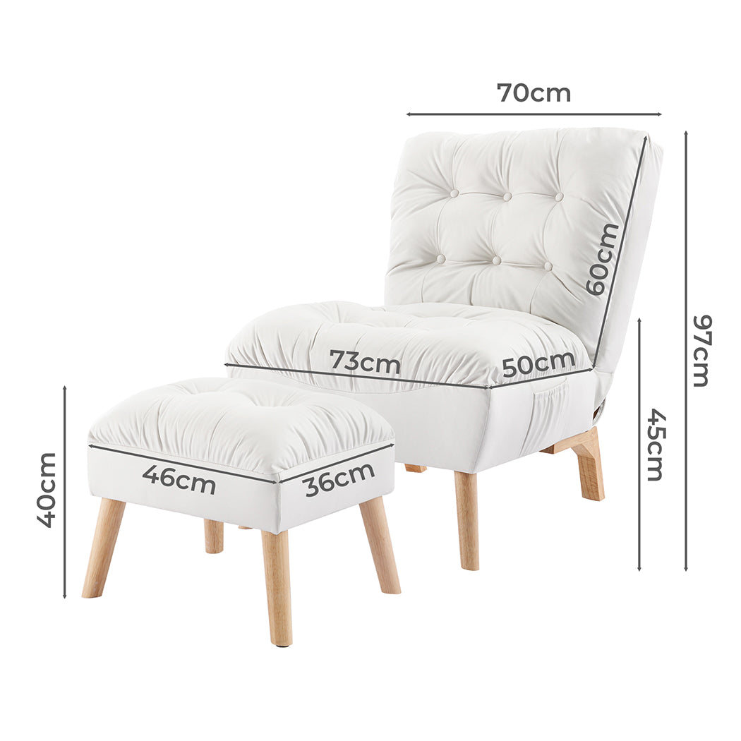 Levede Sofa Ottoman Set Accent Recliner-2006733303541010434