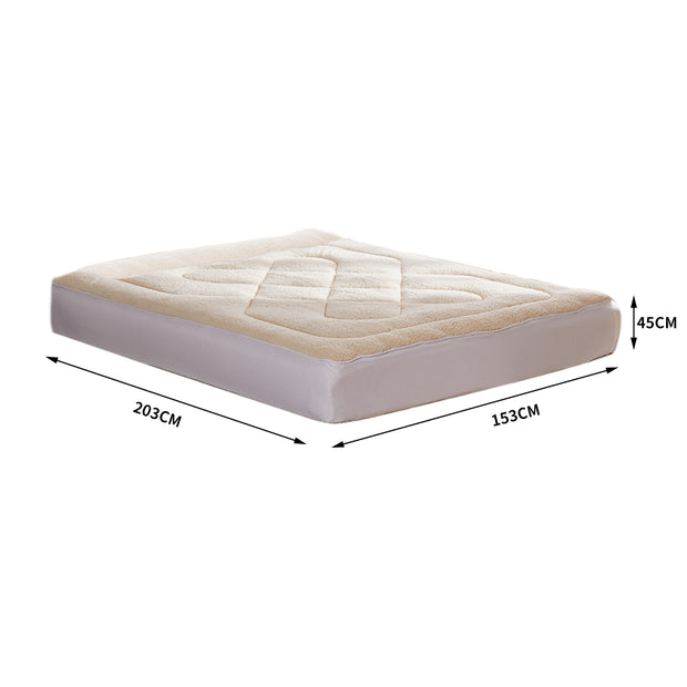 DreamZ Mattress Topper 100% Wool Underlay Queen-2018816827945259010