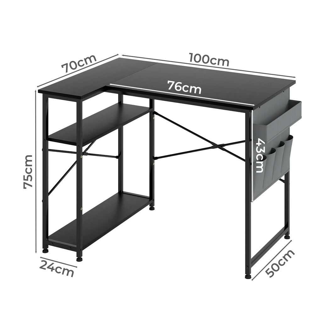 Levede L-shaped Gaming Computer Desk Corner Table Home-2018816765194276866