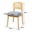 Levede 2x Dining Chair Wood Rattan Armless Natural-2006732687020265474