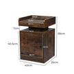 Levede Bedside Table USB Charger Outlet RGB Oak-2006732841915912194
