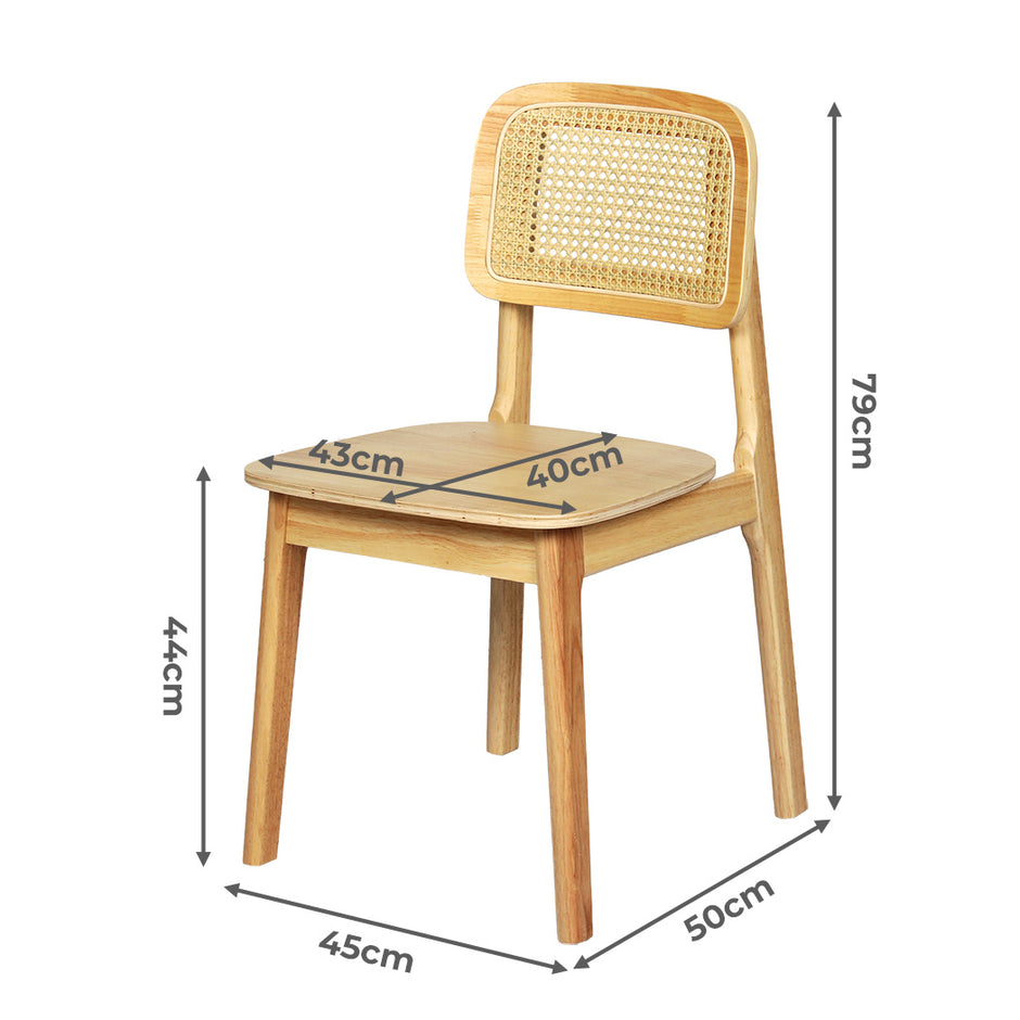 Levede 8x Rattan Dining Chair Wooden Kitchen Chair-2006733384235225090